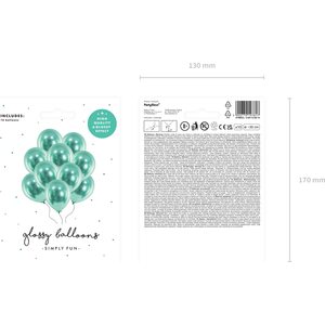 Glossy Balloons 30cm, bottle green 1pkt/10pc