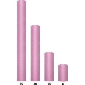 Tulle Plain, powder pink, 0.3 x 9m