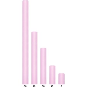 Tulle Plain, light pink, 0.3 x 9m