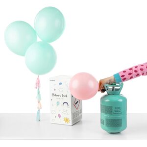 Helium tank, mint, 30 balloons
