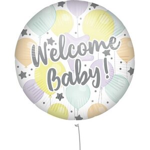 Foil ball 45 cm WELCOME BABY