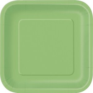 14 LIME GREEN 9IN SQUARE PLATE