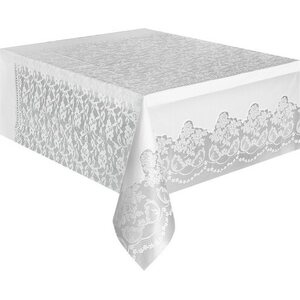 WHITE LACE BASIC TABLECOVER
