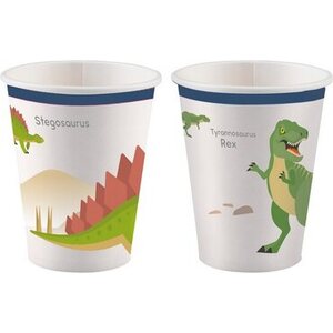 8 Cups Happy Dinosaur Paper 250 ml SUP