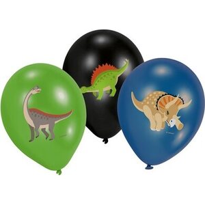 6 Balloons Happy Dinosaur 28cm/11" 4C