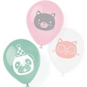 6 Latex Balloons Hello Pets 22.8 cm/9"