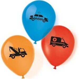 6 Latex Balloons On the Road 22.8 cm/9"