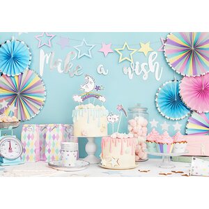 Cake topper Unicorn, 13-23.5 cm: 1pkt/5pc.
