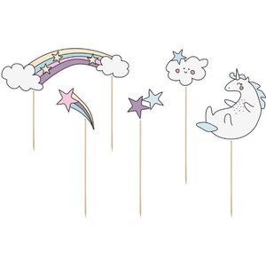 Cake topper Unicorn, 13-23.5 cm: 1pkt/5pc.