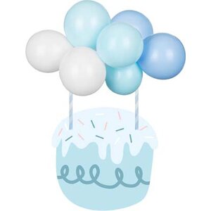 Balloon cake topper, blue, 29 cm