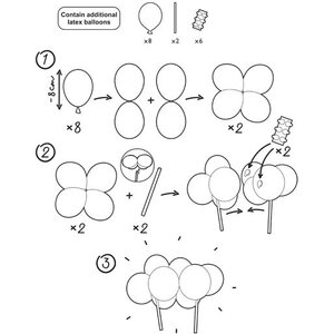 Balloon cake topper rainbow, mix, 29 cm