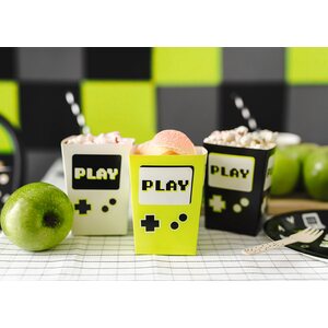 Boxes for popcorn Play, 7x7x12 cm, mix 1pkt/6pc.
