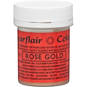 Sugarflair Sugarflair Edible Glitter Paint Rose Gold 35g