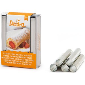 Decora 10 mini-cannolo pan 1,3 x h 8 cm