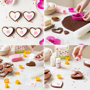 Decora 36 cookie cutters alphabet&numbers dim. 2 x h 1,6 cm