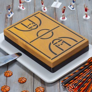 Decora basketball decorating set 10 pcs - 8 players + 2 baskets