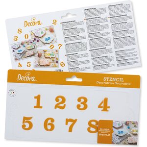 Decora stencil numbers 10 x 25 cm