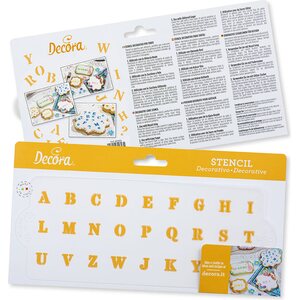 Decora stencil alphabet 10 x 25 cm