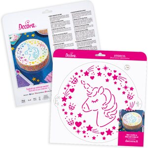 Decora stencil unicorn ø 25 cm