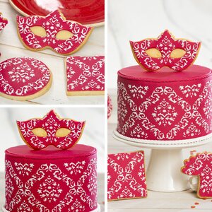 Decora stencil damask 10x30cm