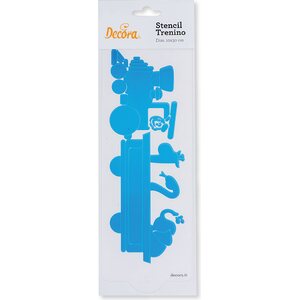 Decora stencil train 10x30cm