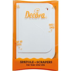 Decora 2 plastic scrapers 12 x 8,3 cm and 13,5 x 9,2 cm