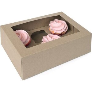 House Of Marie muffinsilaatikko 6 koloa, kraft 2 kpl/pkt