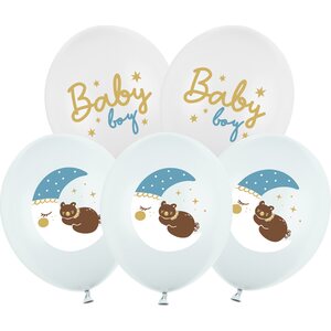 Balloons 30 cm, Baby boy, mix: 1pkt/6pc.