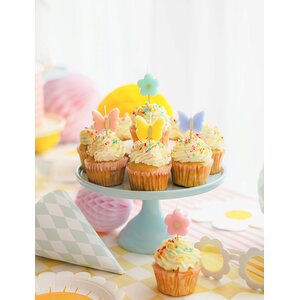 Birthday candles Butterflies, 3.5 cm, mix 1pkt/5pc.