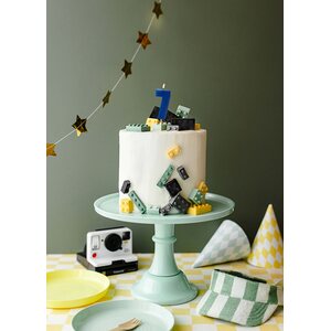 Birthday candle Number 7, 6 cm, blue