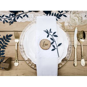 Branch with leaves decoration, d. navy blue 1pkt/9pc.