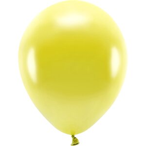 Eco Balloons 30cm metallic, yellow: 1pkt/10pc.