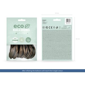 Eco-ilmapallo 30 cm metallinhohto brown 10 kpl/pkt