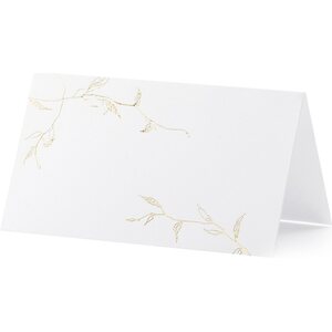 Place cards - Branches, gold, 9.5x5.5cm 1pkt/10pc.
