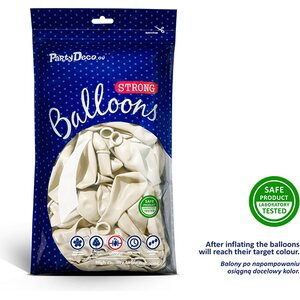 Strong Balloons 30cm, Metallic Pure White