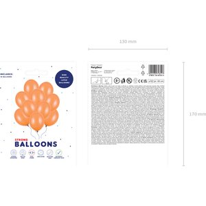 Ilmapallo 30 cm metallinhohto Mandarin Orange 10 kpl/pkt