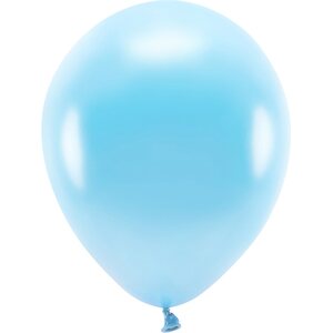 Eco Balloons 30cm metallic, light blue: 1pkt/10pc.