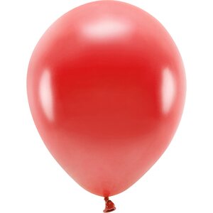 Eco Balloons 30cm metallic, red: 1pkt/10pc.