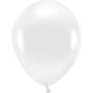 Eco Balloons 30cm metallic, white: 1pkt/10pc.