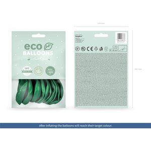 Eco Balloons 30cm metallic, green: 1pkt/10pc.