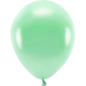 Eco Balloons 30cm metallic, mint: 1pkt/10pc.