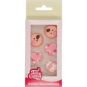 FunCakes FunCakes Sugar Decoration Baby Pink Set/12