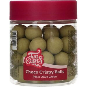 FunCakes Choco Crispy Balls Matt Olive Green 130g