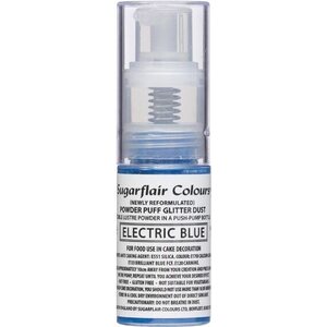 Sugarflair Pump Spray Powder Puff Glitter Dust Electric Blue