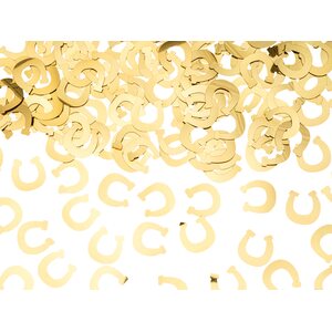 Confetti Horseshoes, gold, approx 15g