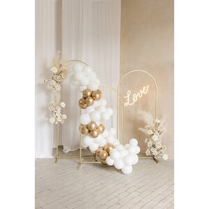 Balloon garland - white and gold, 200cm 1pkt/60pc.