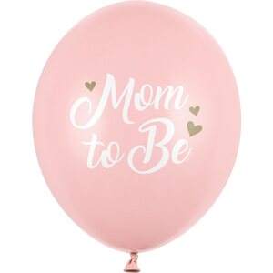 Ilmapallo 30 cm Mom to Be vaaleanpunainen 6 kpl/pkt