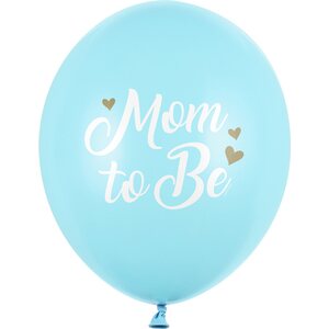 Ilmapallo 30 cm Mom to Be vaaleansininen 6 kpl/pkt