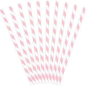 Paper Straws, light pink, 19.5cm 1pkt/10pc.
