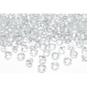 Diamond confetti, colourless, 12mm 1pkt/100pc.